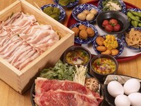 【1ドリンクサービス】国産牛のすき焼きや蒸籠蒸しの贅沢食材【極】コース【接待や会食に】