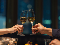 【LUNCH FREE FLOW】飲み放題プラン！＋ちょっと贅沢したい日の、ご褒美ランチ。魚介を中心に仕立てた全7品のフルコース。