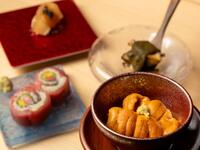 [All-you-can-drink/Special Sea Urchin Double Course] Includes Hokkaido-produced sea urchin (extra large portion)/20-course chef's choice menu featuring seasonal ingredients (12 pieces of nigiri sushi/7 appetizers/soup)