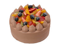 【テイクアウト】デコレーションケーキ＜チョコ生クリーム＞直径18㎝