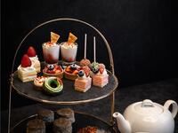 Strawberry and matcha afternoon tea