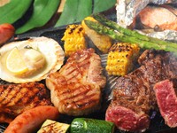 【手ぶらでBBQ】お肉4種とかご入り産直野菜が魅力のプレミアムBBQ（お食事のみ）