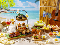 Weekends and Holiday Hawaian Meat Afternoon Tea with Summer Sweets Buffet
