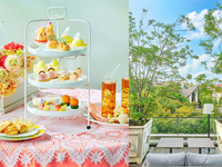 🍃テラス席確約🍃【土日祝】◇マリアージュフレール社 紅茶1ポット付き◇ ～桃とメロンの香り～Peach Vacances afternoon tea