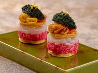 Private room guaranteed. Summer [Shinjuku Ushimitsu Opening Anniversary Course] This course commemorates the opening of Shinjuku Ushimitsu. We offer Wagyu beef crab and salmon roe yukke dog, summer pie and cabbage yukke, selected fillet beef spicy brioche cutlet sandwich, and spicy tantan cold noodles.