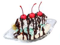チョコミントバナナスプリット (お席あり/期間限定)
