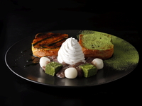 Hotel New Otani's special matcha brioche French toast