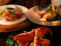  Live lobster and abalone, Fillet Beefsteak120g course