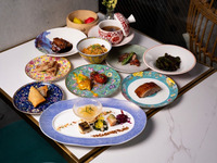 【Peony Course】15 Dishes Including Hong Kong Roast Duck and Shark Fin Herbal Soup｜Free-Flow Drink Option Available