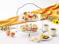 【土日祝・ティータイム】乾杯ドリンク特典★ポム・ダダン アフタヌーンティー ～丸の内ハニーと桃のティータイム～（7/1～8/31）