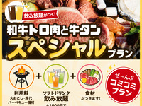 ☀️ Wagyu Beef Toro and Beef Tongue "Special" Plan [Chef's Choice/Ingredients/All-you-can-drink] Online reservation only: Per person, Weekdays lunch *Minimum 10 people
