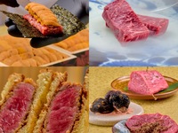 個室確約　新！夏の【銀座ちかみつ六丁目スペシャリテコース】「和牛の雲丹ユッケドッグ　〜目の前仕上げ〜」「厳選ヒレ肉の旨辛ブリオッシュカツサンド」をご提供！更に厳選された肉質の焼き物を拘りの薬味で提供。
