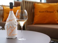 [Terrace Seating] Glass of Champagne and Cheese & Charcuterie Plate