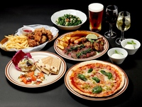 [Official Lowest Price Guarantee] A truly satisfying gourmet course with 90 minutes of all-you-can-drink! Includes popular grilled Angus beef, jerk chicken, sausage platter, and homemade pizza. 7000 yen → Now only 6500 yen!!!