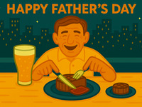 [Father's Day Plan] Short Tasting Menu (5 dishes total) Main course: Wood-fired grilled domestic beef fillet Includes a complimentary beer and a message plate.