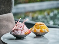 Mango & Crème Brûlée / Peach & Meringue Kakigori