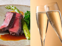 7月限定【ご褒美ランチ】乾杯スパークリングワイン付き！前菜や肉料理＆魚料理など Wメインコース -CHEF'S SELECTION-