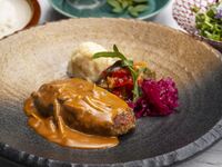 あぐーハンバーグステーキ～ストロガノフ風ソース～セット 