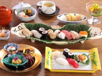 <Sushi Set> Ten pieces of nigiri, two types of temaki, etc.