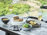 【Rooftop Terrace Plan】SONATA Rooftop Escape – Guaranteed terrace seating with a 90-minute open bar; an apéritif plan offering views of Osaka Castle