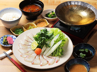 【真鯛を堪能！贅沢ランチ！】真鯛のしゃぶしゃぶセット