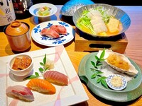 7/1～【はもとうなぎの夏ランチ】選べる食事“江戸前鮨”『瀬戸内はもの雲丹だし小鍋』＆『うなぎ小丼と江戸前鮨3貫』土日祝価格3,500円
