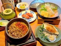 July 1 onwards: 【Summer Lunch featuring Eel & Conger Eel】 Choose your meal: “Pot rice” – ‘Seto Inland Sea Conger Eel and Uni Broth Hot Pot’ or ‘Eel and Wagyu Beef Hitsumabushi’. Special weekday price: 2,800 yen