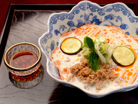 Summer-limited “Cold Noodle Set with Soy Milk Tan Tan Sauce”