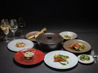 富士山麓の食材と季節を楽しむ薪火料理コース