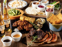 【平日昼割プラン】11時〜13時来店で10%OFF！2時間飲み放題付！ボリューム満点◎牛鶏の肉盛り&手作りタコス体験もできる♪【メキシカンBBQプラン】