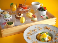 Tropical garden afternoon tea