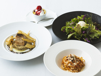 【PREFIX LUNCH 3000YEN】 平日限定 選べるパスタ、メイン､ミニデザート付きの全4品