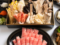 ＜きのこしゃぶしゃぶAコース＞希少きのこ盛り付・ラムしゃぶ 食べ放題（２時間）【ラム肉＆米沢豚】