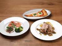 【公式 最安値保証】【ホリデイランチ】土日祝限定　乾杯ドリンク付き　前菜盛り合わせにハーフ　マルゲリータと選べるメインディッシュが付いた贅沢ランチ