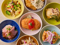 【ご褒美ランチ★平日】乾杯ドリンク＋季節小鉢7皿の御膳＋食後のドリンク