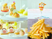 【★8月ベストレート★】◇スイーツ7種＆ミニピーチパフェ＆ポテトフライ付き◇桃とメロンづくしのバカンス・アフタヌーンティー（2時間 6/24～平日）