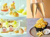 ★8/31までの期間限定★スパークリングワインプレゼント！◇スイーツ7種とポテトフライ付き◇桃とメロンづくしのバカンス・アフタヌーンティー（2時間 6/24～）