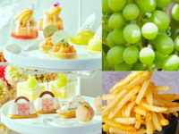 【★平日：8月限定★！シャインマスカット食べ放題付★】◇スパークリング＆スイーツ7種＆ポテトフライ付！◇桃とメロンづくしのバカンス・アフタヌーンティー（2時間 6/24～）