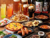 【夏ビアホール】ヱビス樽生が飲める！極太ソーセージ、鉄鍋餃子の夏定番★飲み放題付5,000円