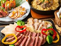ローストビーフと三元豚を堪能する肉極みコース（3時間／月～木）