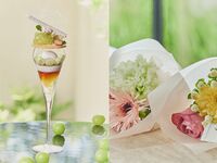 🍁【平日限定】かわいいミニブーケ付き❁シャインマスカットとアールグレイの贅沢な秋パフェ＋珈琲または紅茶（要予約）