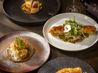 KASA/【シェフズコース】肉×魚 Wメインの旬の食材を楽しむコース4品＋モエ・エ・シャンドン2時間飲み放題（9/1から）