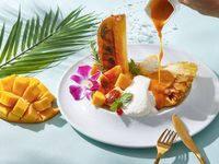 Weekdays: WEB reservation only: Caramelized Pine & Mango Crêpe Suzette set with 2 drinks
