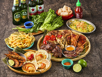 【遅割 20:30～ お肉も海鮮も楽しめる！】スタンダードBBQコース　～飲み放題付き120分～