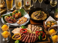 【Fully private room for exclusive use】 Equipped with a large monitor and a dedicated drink dispenser｜All-meat course featuring 9 dishes + 100+ drinks available for 3 hours, including draft beer served by a top-tier beer expert｜Meat Lovers Course (3 hours / available all days)