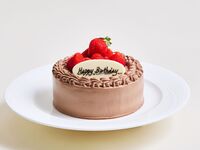 【バースディケーキ】ストロベリーチョコレートショートケーキ（黒）　6号サイズ
