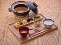 Kaga stick Hojicha porridge set 9:00～