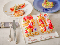 9月【数字が選べるナンバーケーキ！】お誕生日や記念日のお祝いにおすすめのランチコース！食後カフェフリー付（平日）