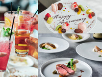 【9月だけの期間限定！デートや家族のお食事に】★乾杯スパークリングワイン付★前菜・季節のパスタ・選べるメインにデザートの盛り合わせの全4品ディナー