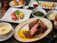 【USDA PRIME Tボーンステーキコース】USDA Tボーン,前菜３種含む全8品 ＋１ドリンク